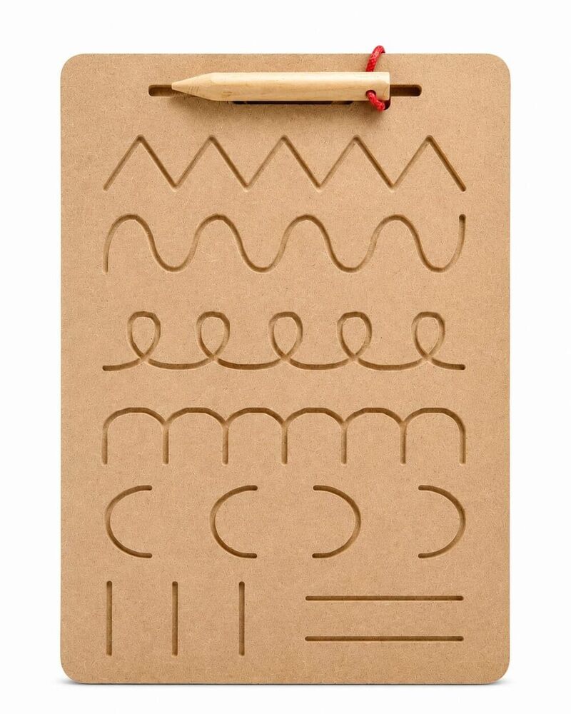 Wooden Pattern Tracing Board for Kids
