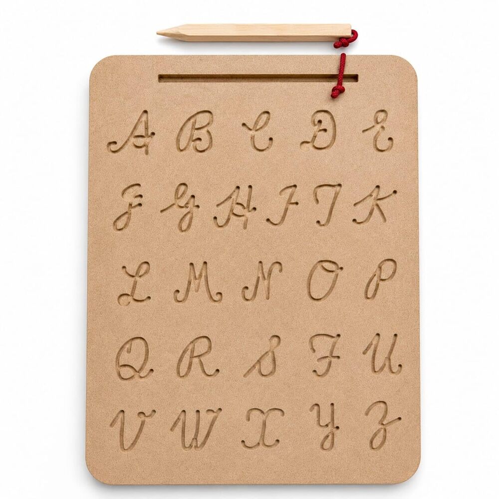 Wooden Capital And Cursive Letter Tracing Board