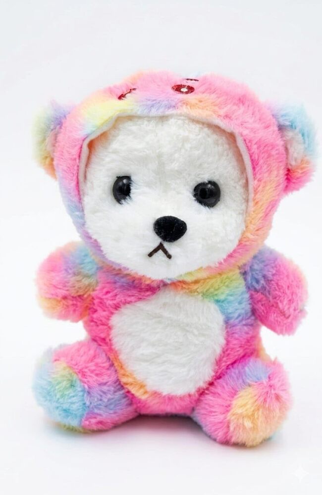 30cm Rainbow Hoodie Teddy Plush Toy