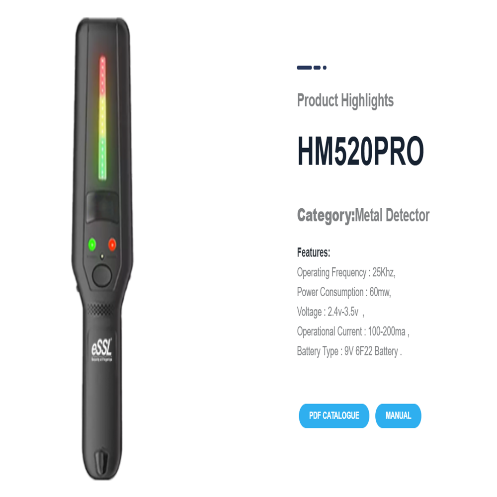 Hm520pro Handheld Metal Detector - Accuracy: Self-adjustable High-sensitivity Detection %