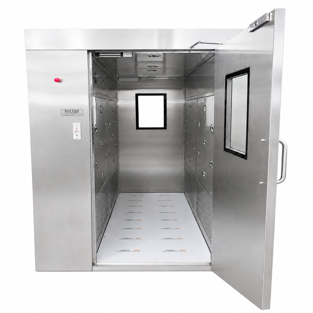 Air Shower - Stainless Steel, 2 Person Entry System, Full Automatic, 230v Ac, Silver