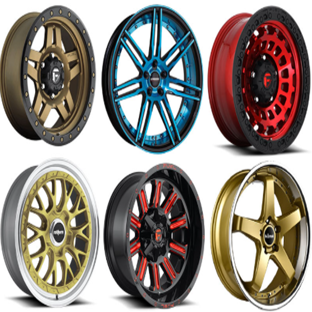 Automotive wheel hub powder coating