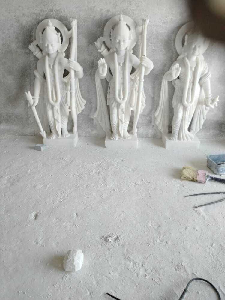 White Ram Darbar Marble Statue