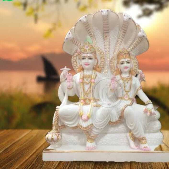 Lord Vishnu Sheshnag Marble Statue