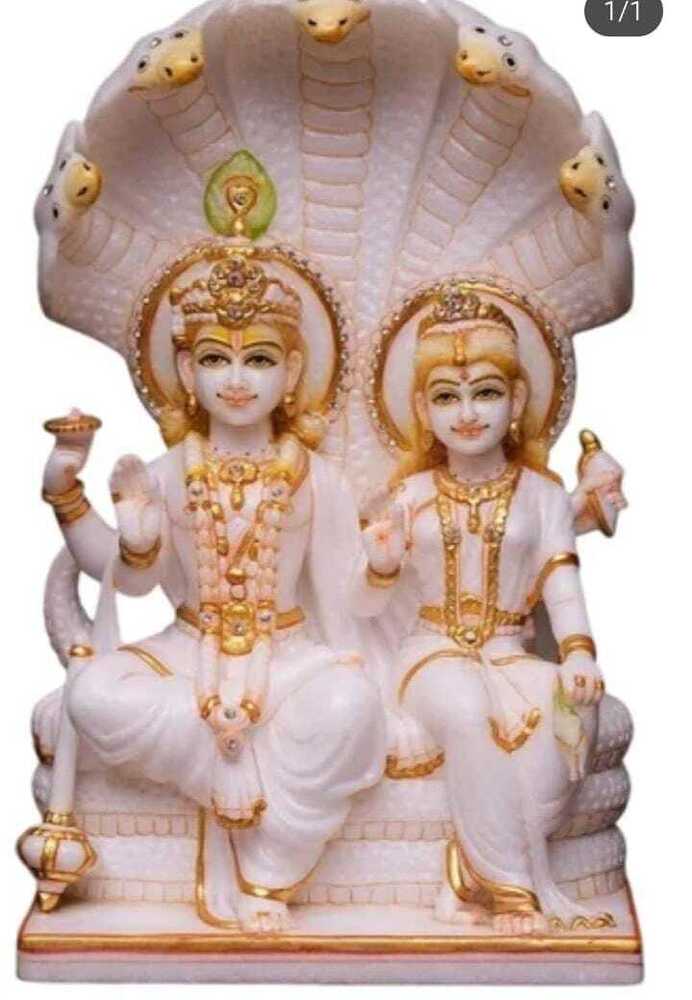 Lakshmi Narayan Marble Statue