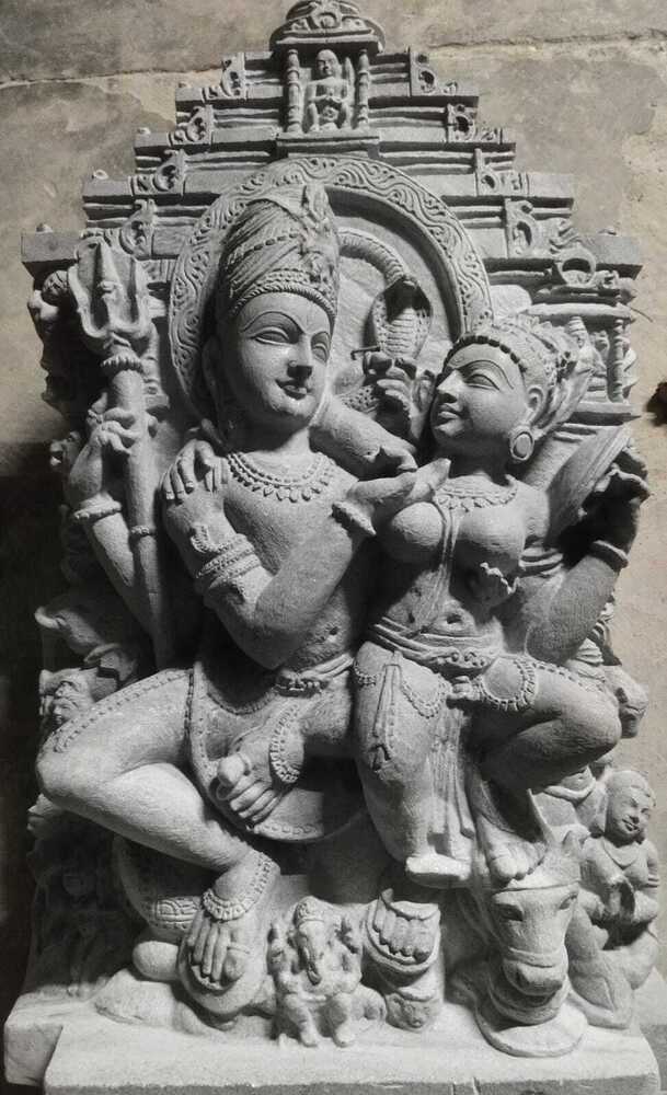 Grey Durga Mata Marble Statue