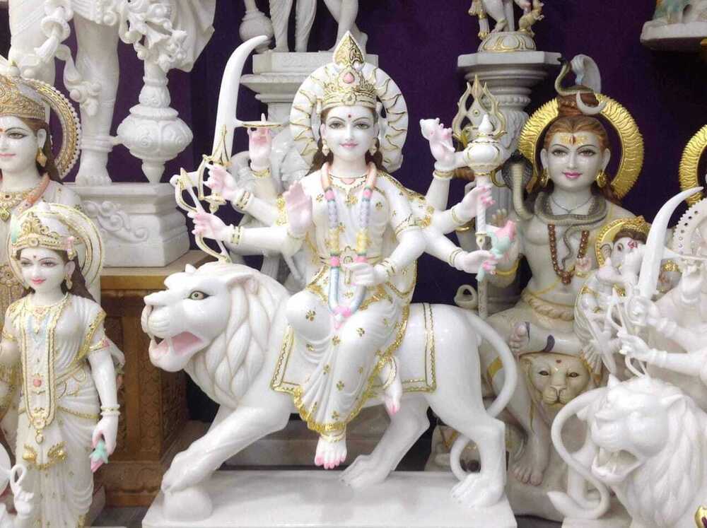 Maa Durga Marble Statue