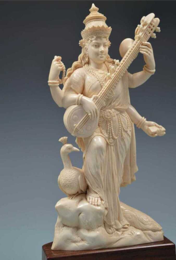 Saraswati Marble Statue