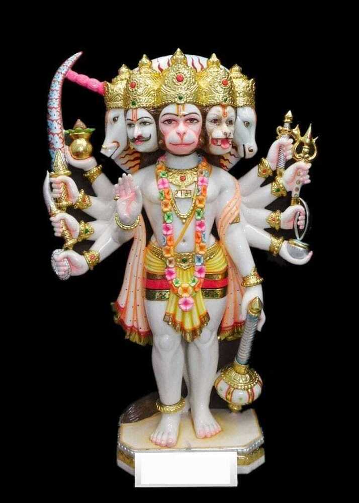 Panchmukhi Hanuman Marble Statue