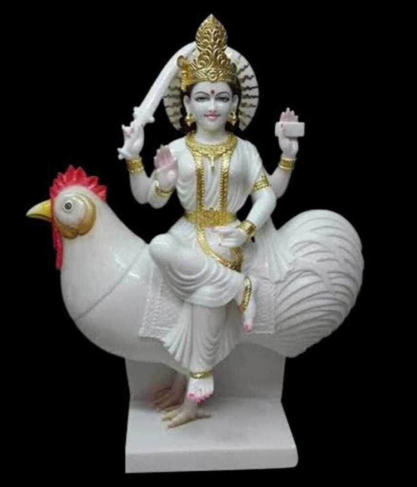 Kartikeya Marble Statue