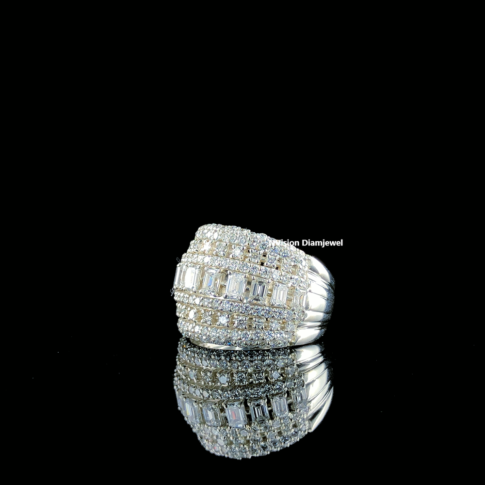 Multi Layer Cocktail Lab-Grown Diamond Ring