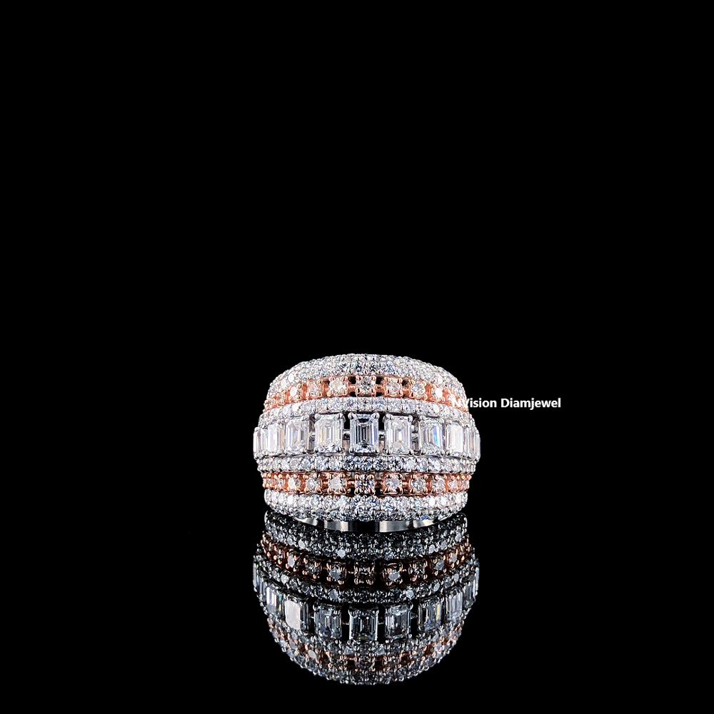 Multi Layer Cocktail Lab-Grown Diamond Ring