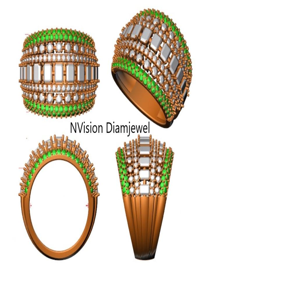 Multi Layer Cocktail Lab-Grown Diamond Ring