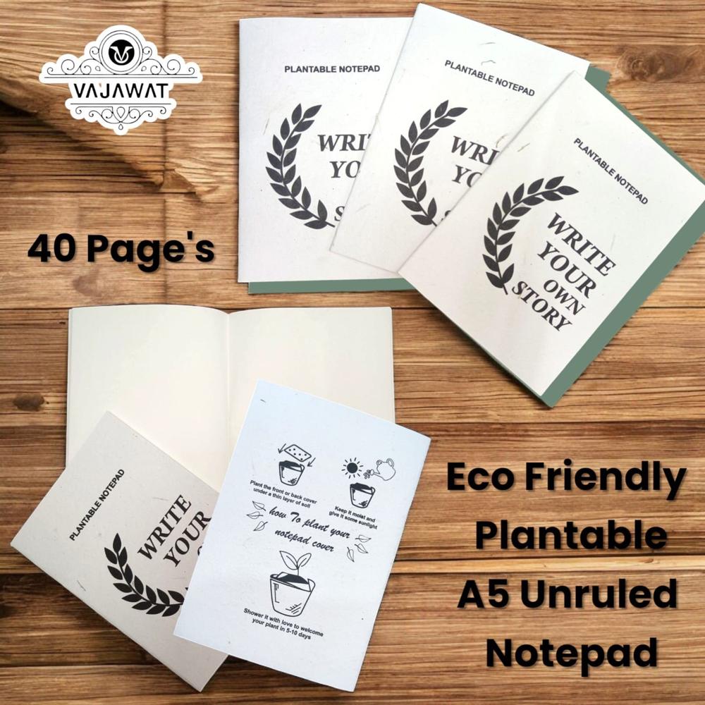 Premium High Quality Paper A5 Size Eco Friendly Plantable Notepad