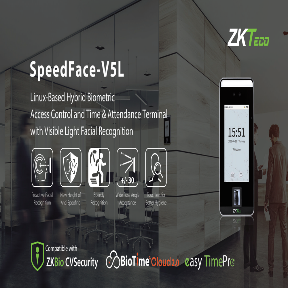 Zkteco Speedface - V5l - Data Capacity: 10