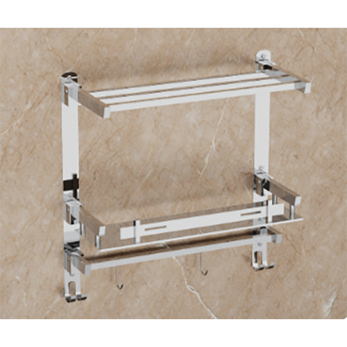 FS 1205 Folding Shelf With Rack With Towel Rod