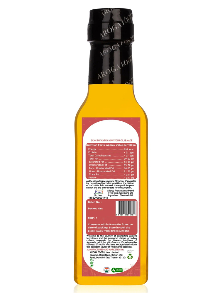 Kachhi Ghani Cold Pressed Flaxseed Oil