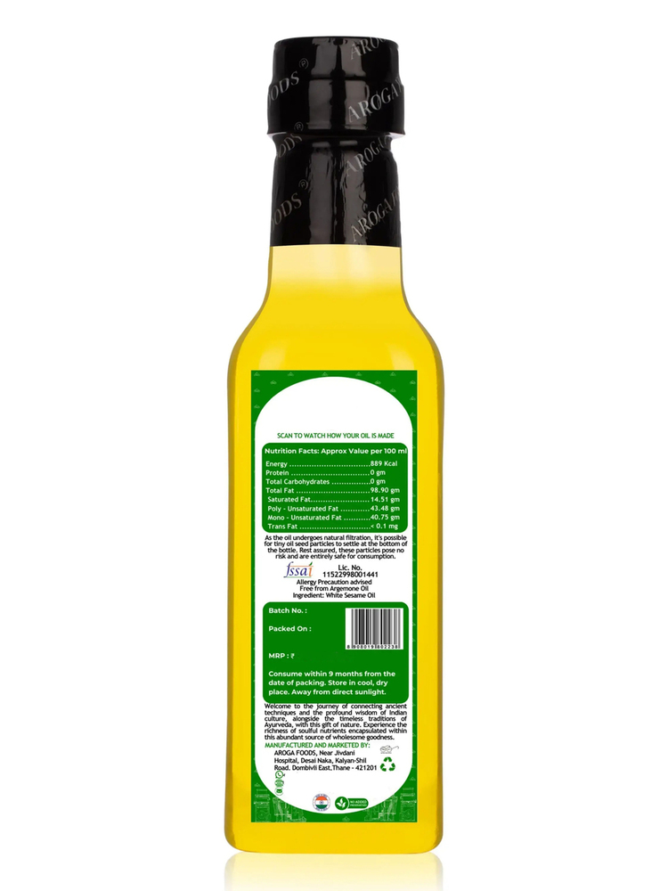 Kachhi Ghani Cold Pressed White Sesame Oil