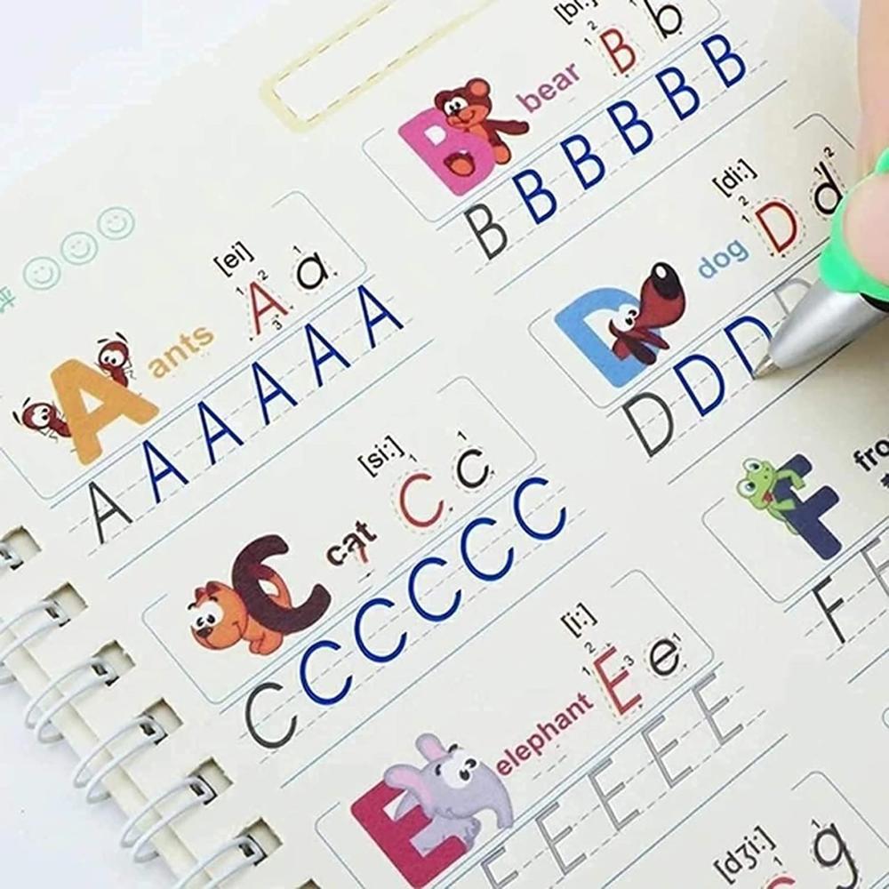 4 PCS Sank Magic Practice Copybook for Kids