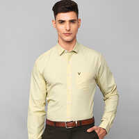 Mens Lemon Yellow Cotton Shirt