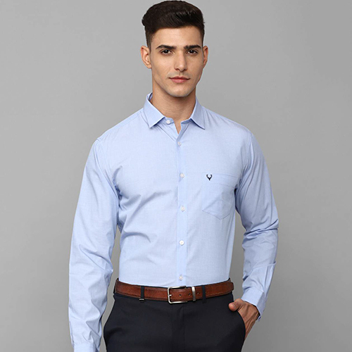 Mens Sky Blue Cotton Shirt