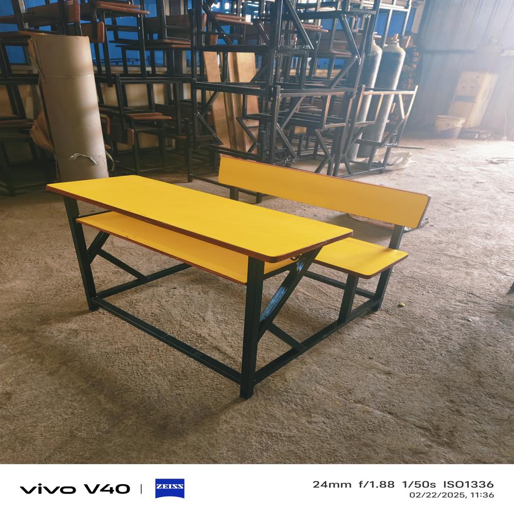 Single Seater School Bench - Color: Brown