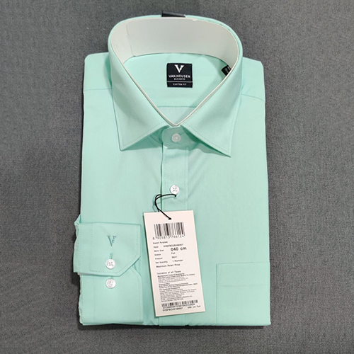 Mens Sea Green Formal Shirt
