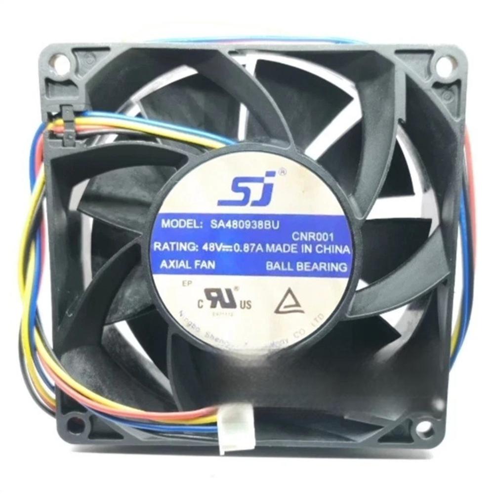 SJ SA480938BU 48V DC 0.87A 9238mm Ball Bearing Industrial Axial Cooling Fan