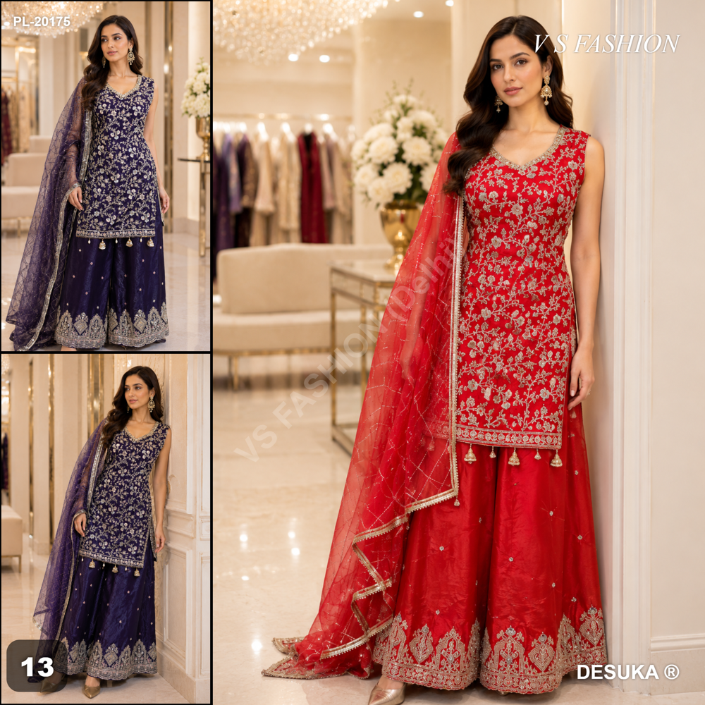 Ladies Designer Palazzo Suit