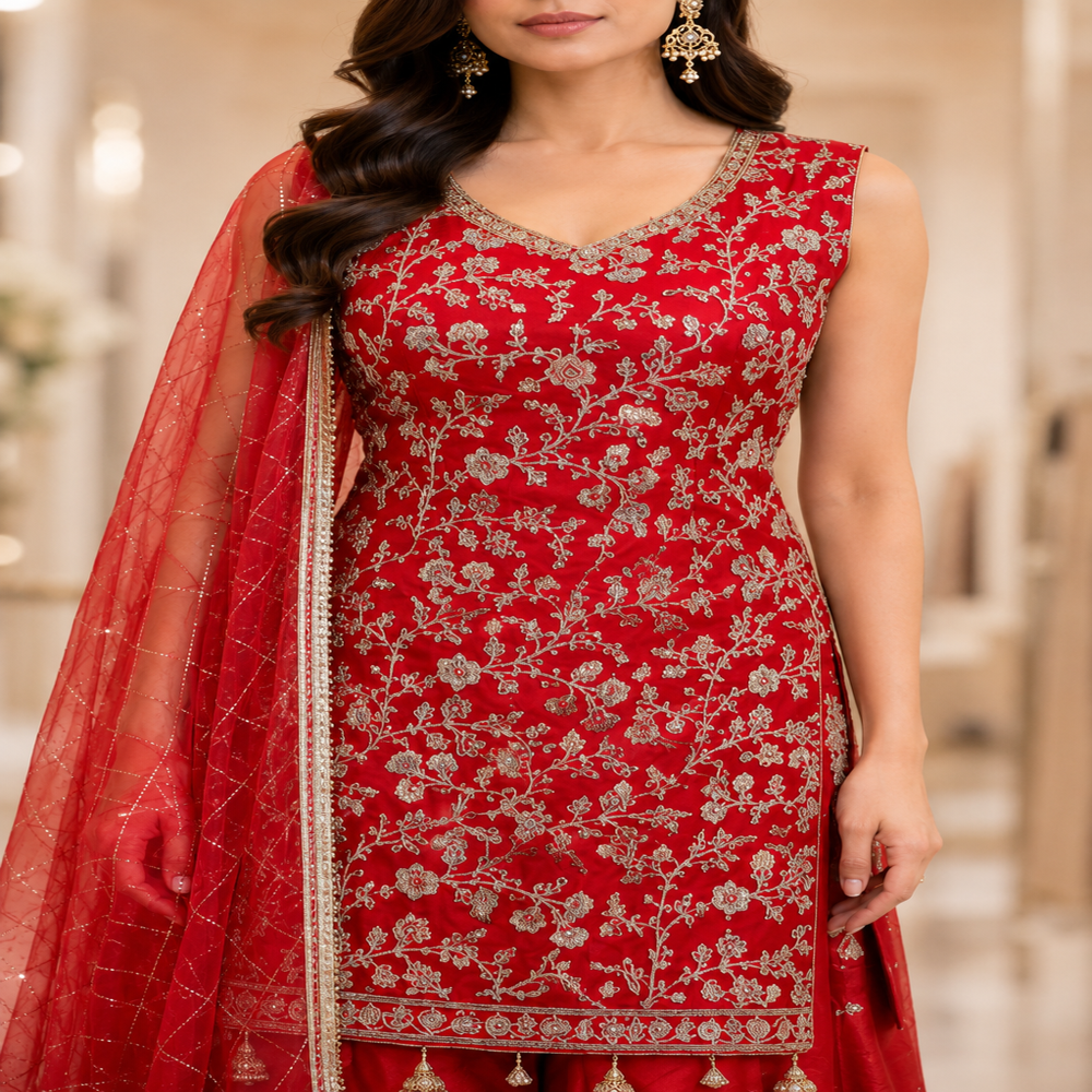 PL-20175 Ladies Designer Palazzo Suit