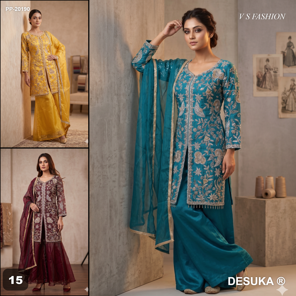 Designer alina cut plazzo suit