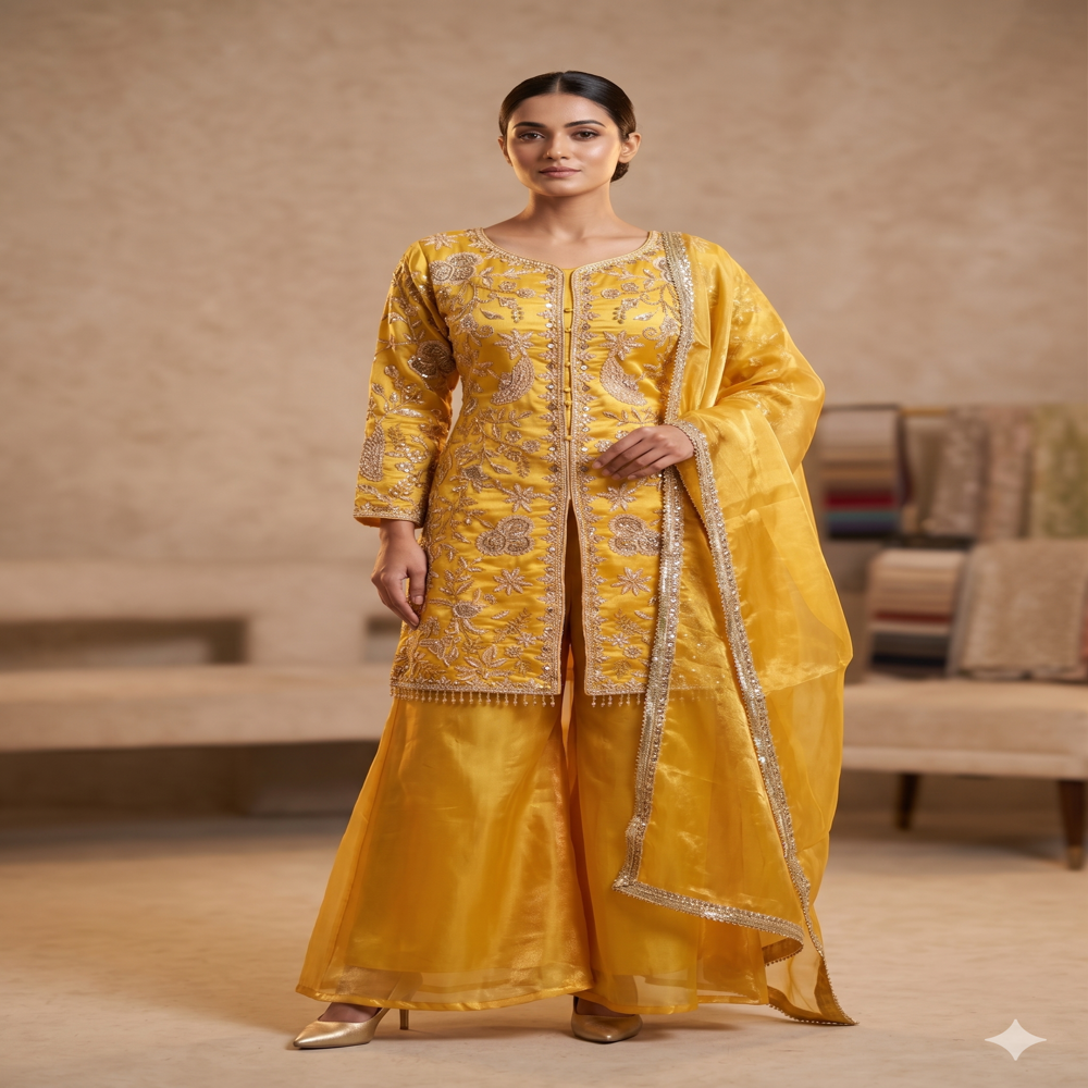 PL-20190 Designer Front Cut Suit
