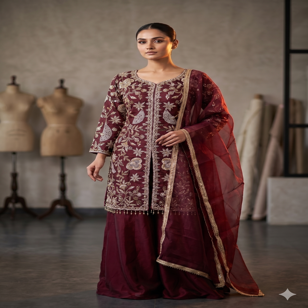 PL-20190 Designer Front Cut Suit