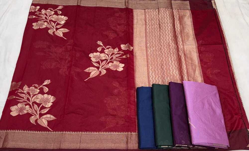 Paper Cotton Designer Saree