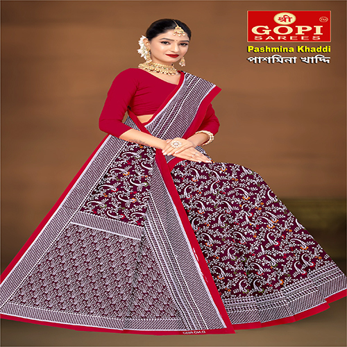Pashmina Khaddi Saree