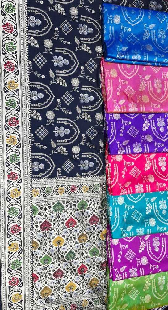 Pure Jamdani Silk Saree with Meenakari & Pure Zari