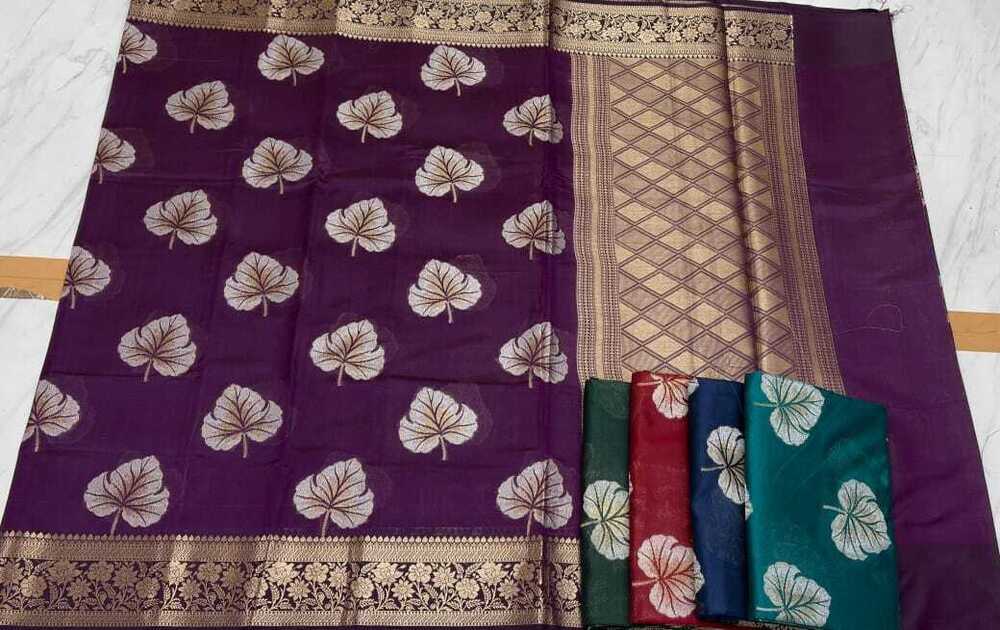 Pure Banarasi Cotton Saree with Paan Buti