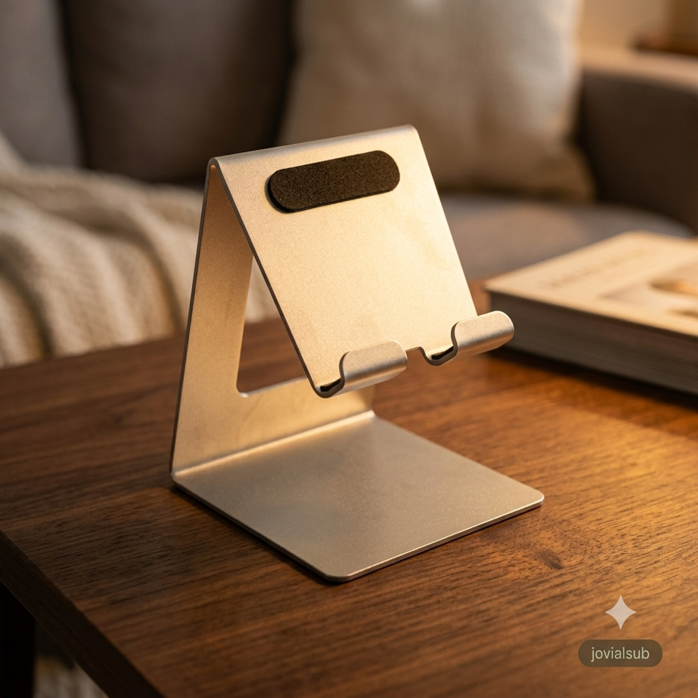 Metal Mobile Stand - Color: Silver