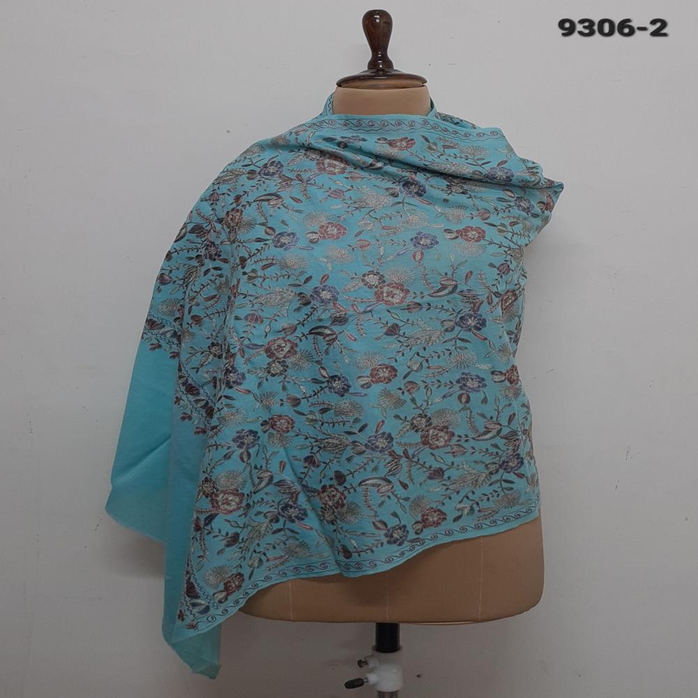 Pure wool All over embroidered Stoles