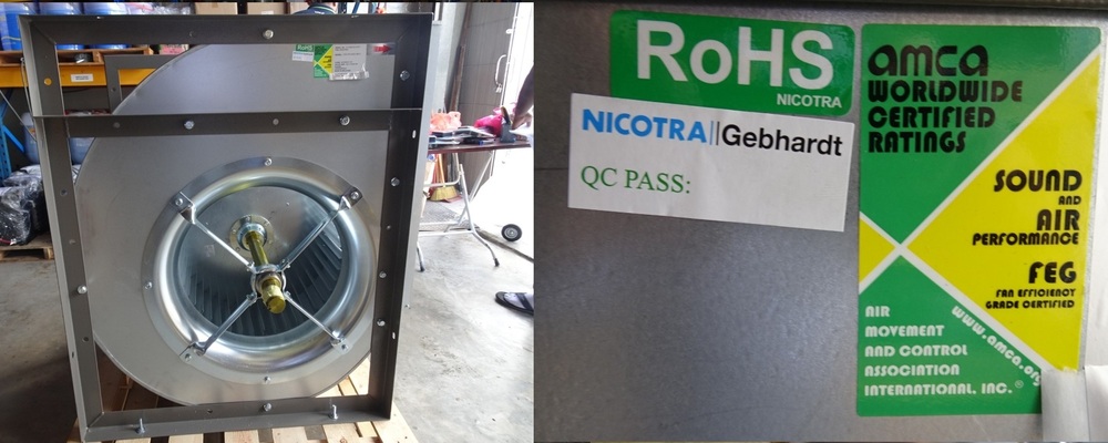 Nicotra Forward Curved Centrifugal Fan ADH 500 R for AHU & HVAC