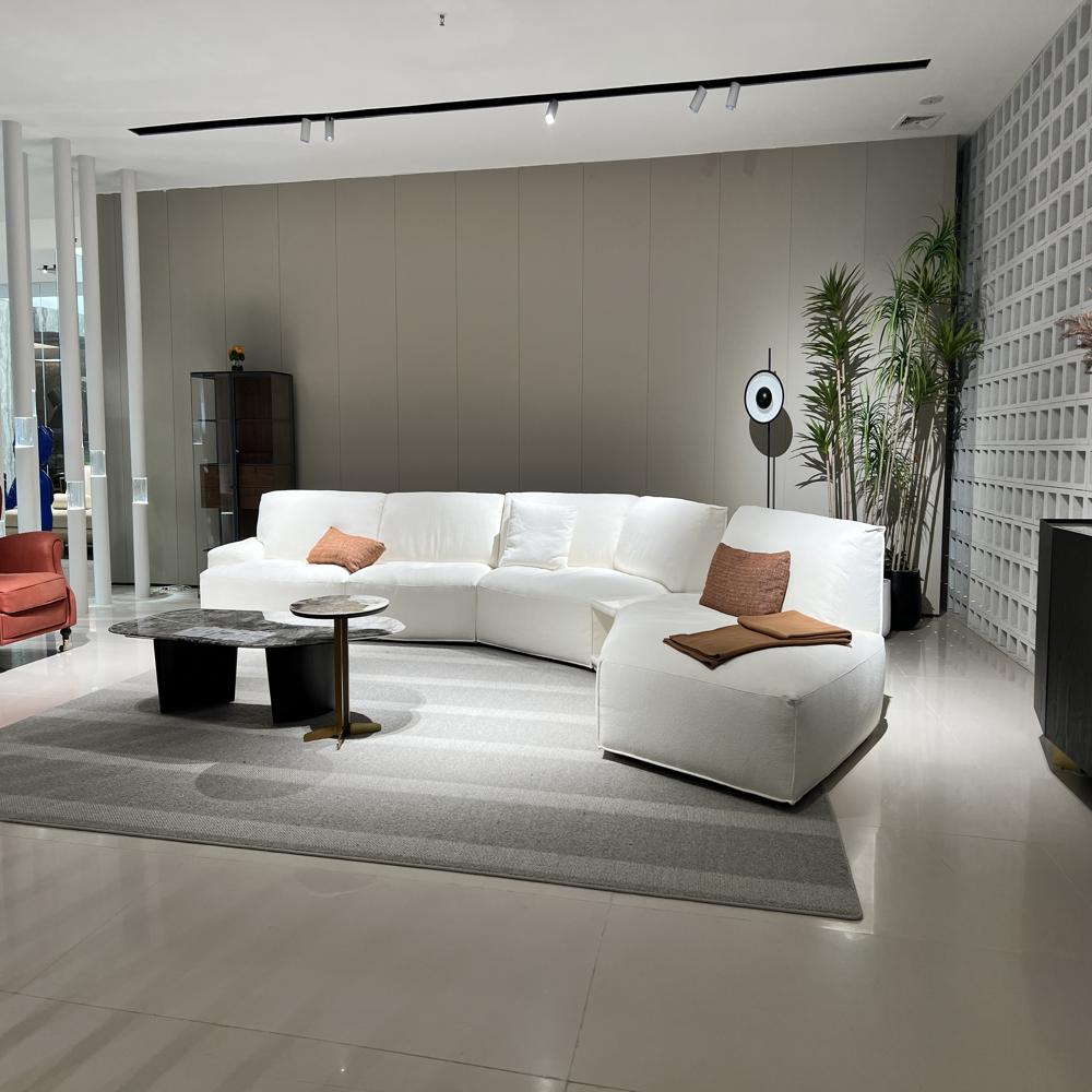 Modern Curved Modular Fabric Sectional Sofa - Assembly: No Assembly Required