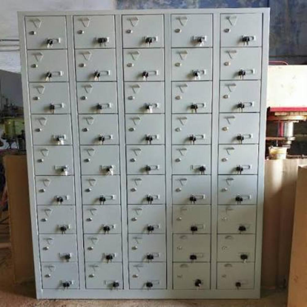 Mobile Locker - Mild Steel, 900x450x1800mm, Grey | 18 Compartments, Padlock Provision, Cam Lock Option, Floor Standing