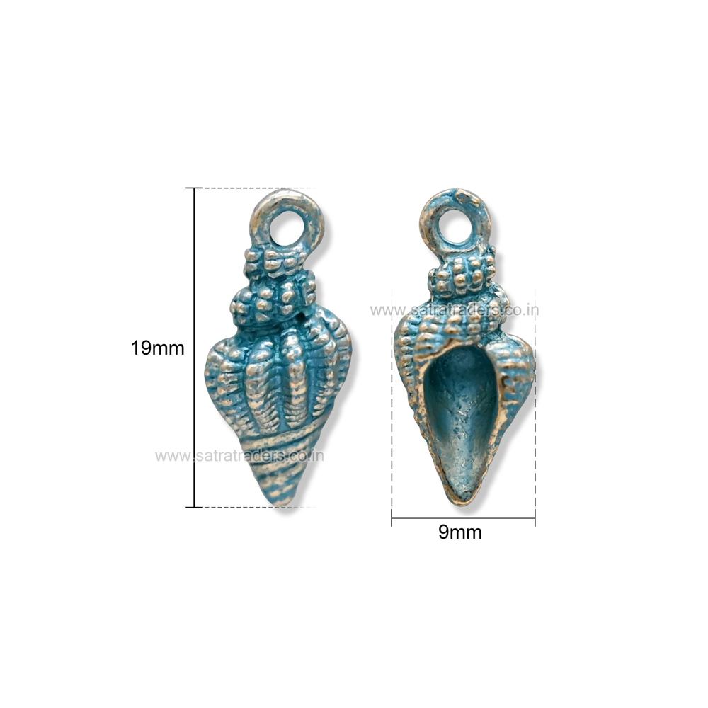 Antique Seashell Charm Pendant | Size : 19mm | Qty : 6pcs | CHE185
