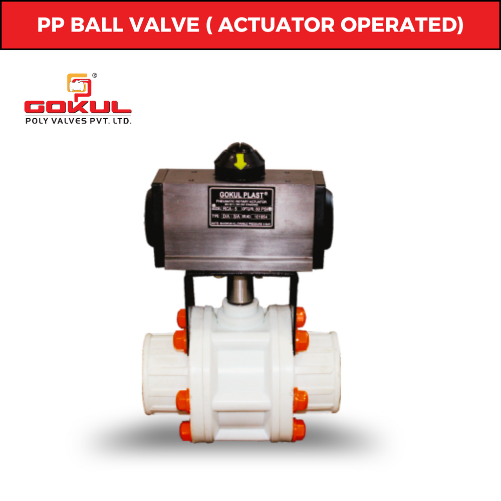 Pp Flange End Ball Valve - Color: White A