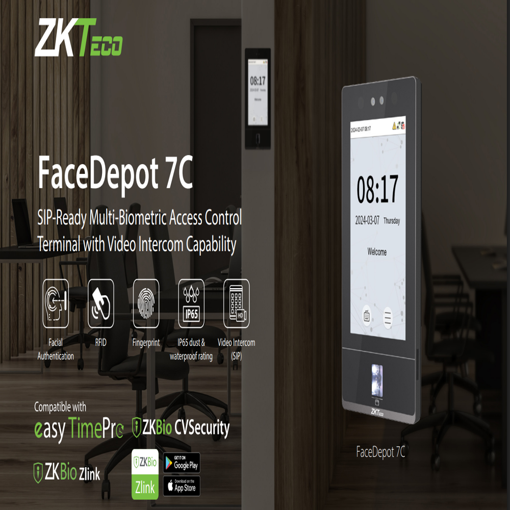 Zkteco Facedepot 7c - Data Capacity: 50