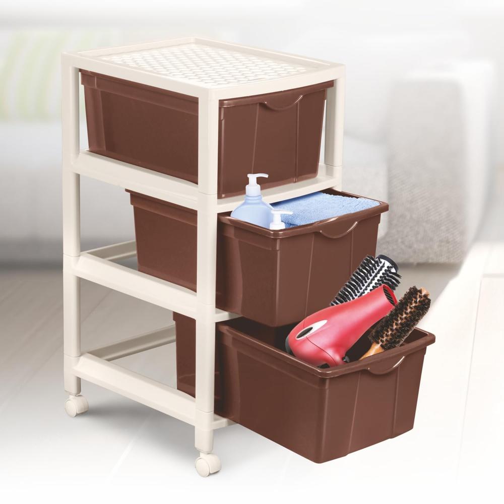 Nayasa Carnival Tuckins No. 3 | Multi-Compartment Plastic Drawers | Storage Organizer | Multipurpose Plastic Modular Storage Organizer Box