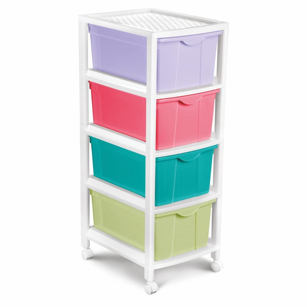 Nayasa Carnival Tuckins No. 4 (Big Size) | Multi-Compartment Plastic Drawers | Storage Organizer | Multipurpose Plastic Modular Storage Organizer Box