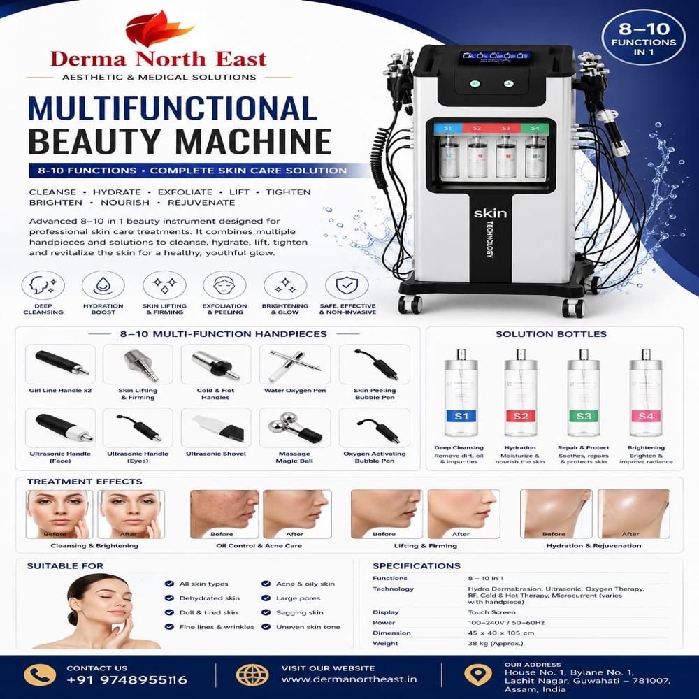 Multifunction Hydra Facial Beauty Machine (8-in-1)
