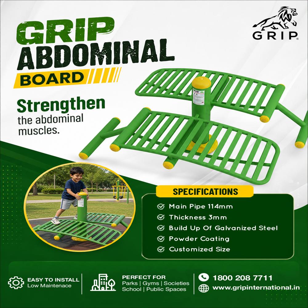 Grip Outdoor Abdominal Board Gym Equipment For Parks & Open Gyms - Grade: Commercial Use