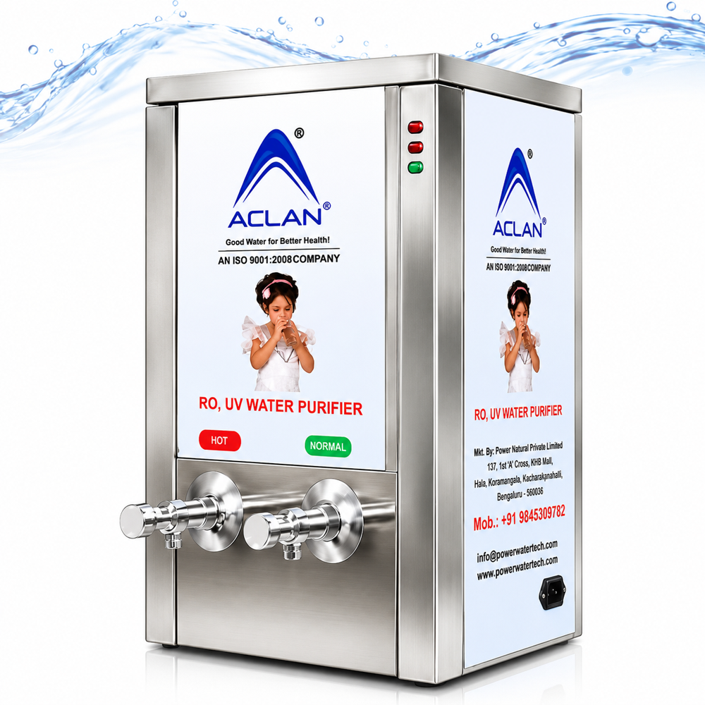 Aclan SSNH RO + UV Hot & Normal Water Purifier | Stainless Steel | 15 LPH